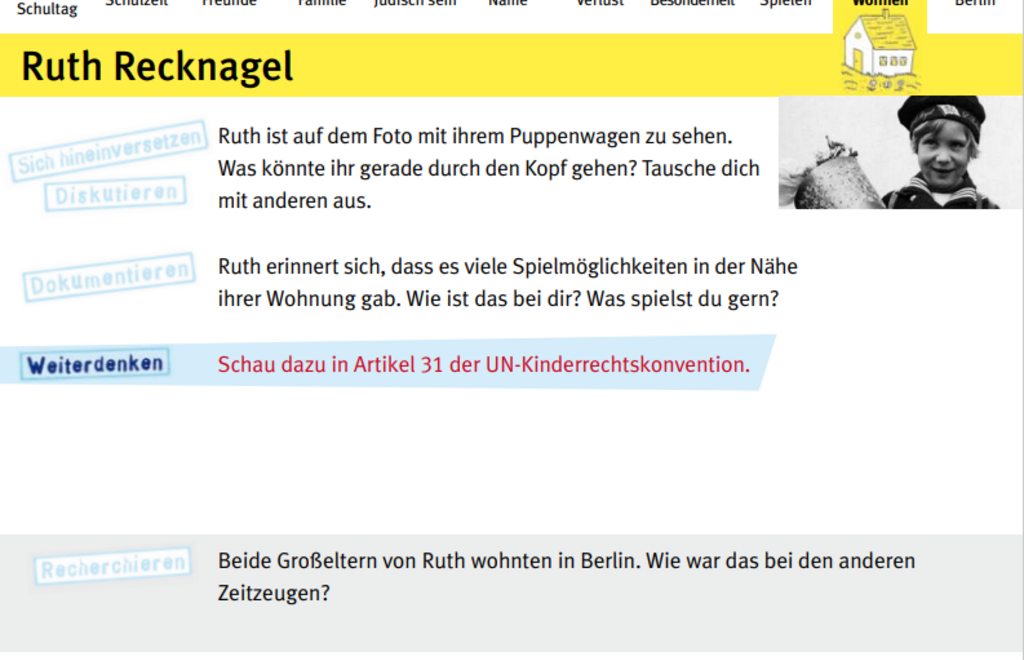 Eine Karte aus dem Material, Rückseite © Anne Frank Zentrum