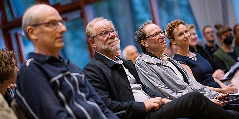 Familie Ledermann/ Citroen bei der anschließenden Gedenkveranstaltung © Anne Frank Zentrum, Foto: Selim Sudheimer 